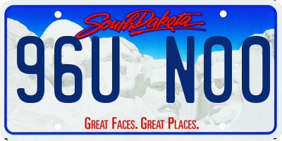 SD license plate 96UN00
