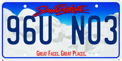 SD license plate 96UN03