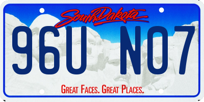 SD license plate 96UN07