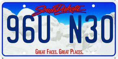 SD license plate 96UN30