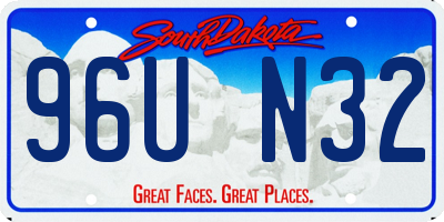 SD license plate 96UN32