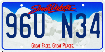 SD license plate 96UN34
