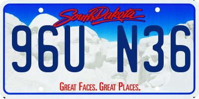 SD license plate 96UN36