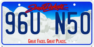 SD license plate 96UN50