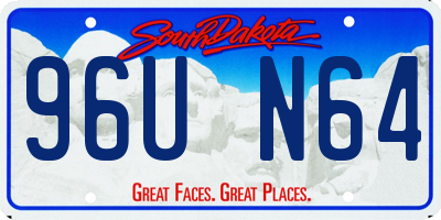 SD license plate 96UN64