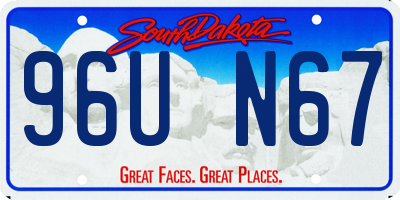 SD license plate 96UN67