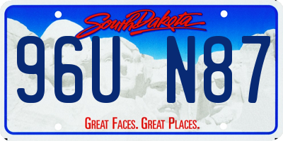 SD license plate 96UN87