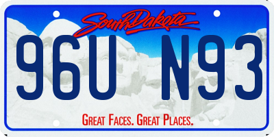 SD license plate 96UN93