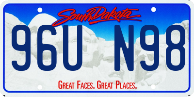 SD license plate 96UN98