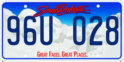 SD license plate 96UO28
