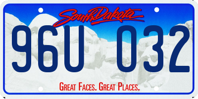 SD license plate 96UO32