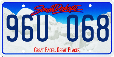 SD license plate 96UO68