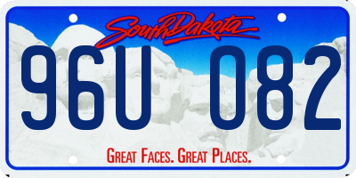 SD license plate 96UO82
