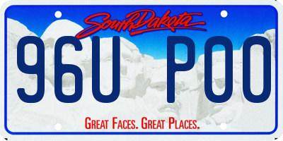 SD license plate 96UP00