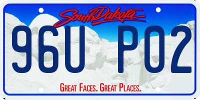 SD license plate 96UP02