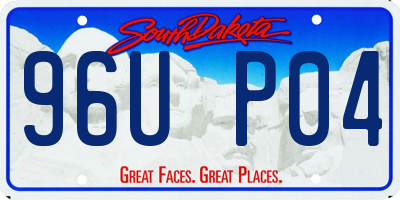 SD license plate 96UP04