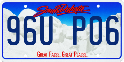 SD license plate 96UP06