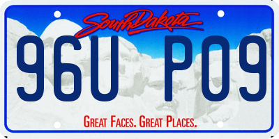 SD license plate 96UP09