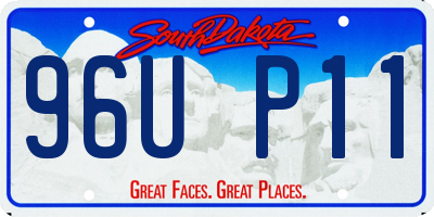 SD license plate 96UP11
