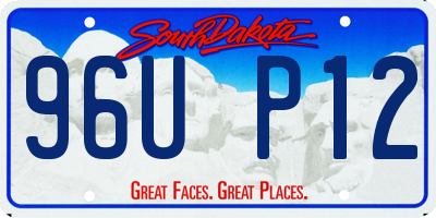 SD license plate 96UP12