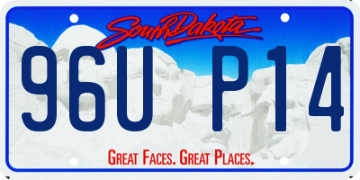 SD license plate 96UP14