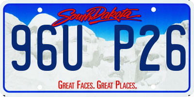SD license plate 96UP26
