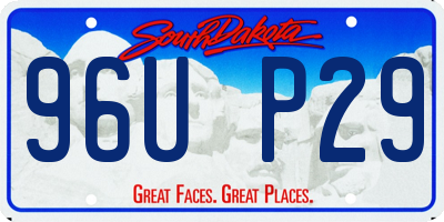 SD license plate 96UP29