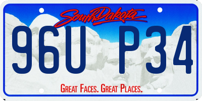 SD license plate 96UP34