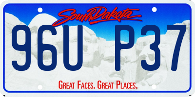 SD license plate 96UP37