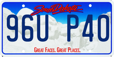 SD license plate 96UP40