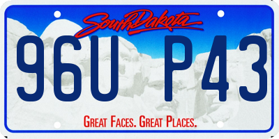 SD license plate 96UP43