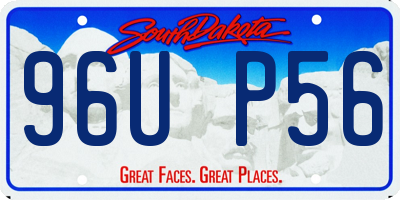 SD license plate 96UP56