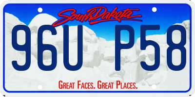 SD license plate 96UP58
