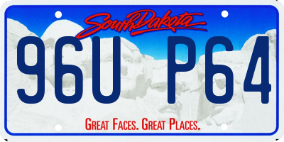 SD license plate 96UP64