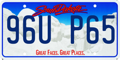 SD license plate 96UP65