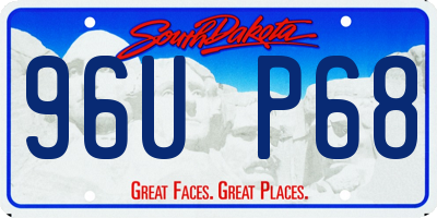 SD license plate 96UP68