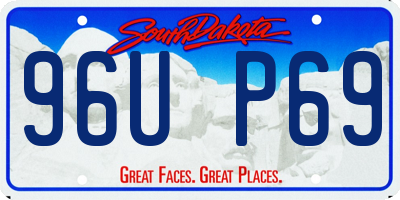 SD license plate 96UP69
