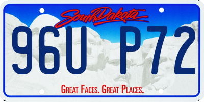 SD license plate 96UP72