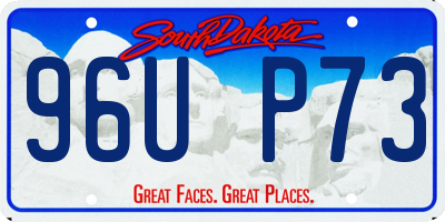 SD license plate 96UP73