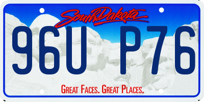 SD license plate 96UP76