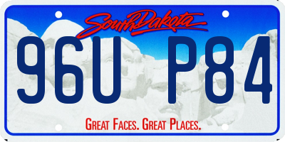 SD license plate 96UP84