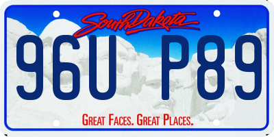 SD license plate 96UP89