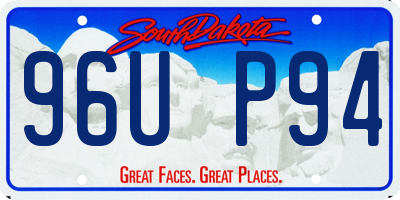 SD license plate 96UP94