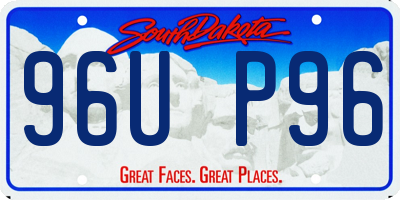 SD license plate 96UP96