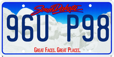 SD license plate 96UP98
