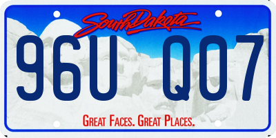 SD license plate 96UQ07