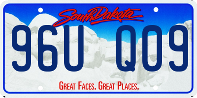 SD license plate 96UQ09