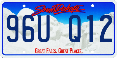 SD license plate 96UQ12