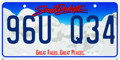 SD license plate 96UQ34