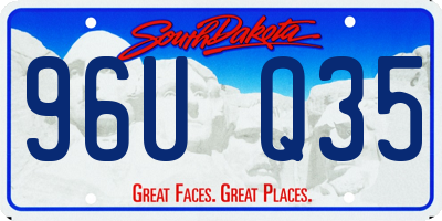 SD license plate 96UQ35